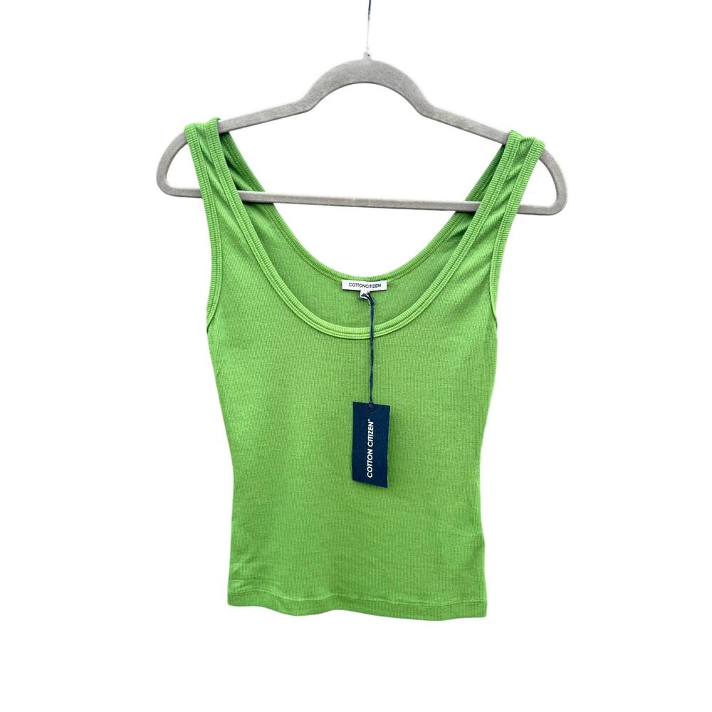 NWT COTTON CITIZEN Verona Scoop Tank Top Emerald Green Large L